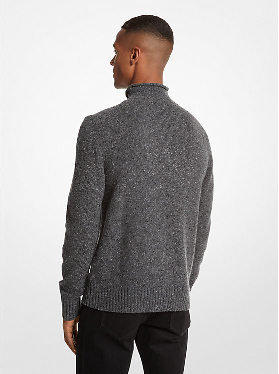 Michael Kors Recycled Wool Blend Roll-Neck Men Sweater ASH | USABEY2255