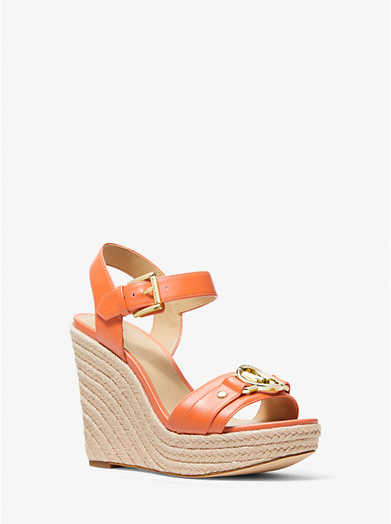 Michael Kors Rory Wedge Women Sandals APRICOT | USAKOW1954