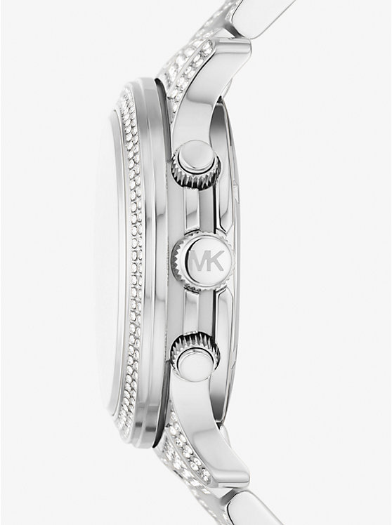 Michael Kors Runway Pavé Silver-Tone Women Watch SILVER | USAUZA1666