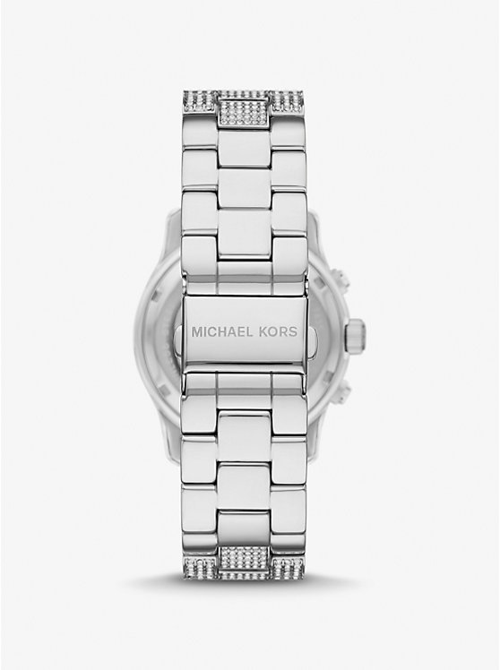 Michael Kors Runway Pavé Silver-Tone Women Watch SILVER | USAUZA1666