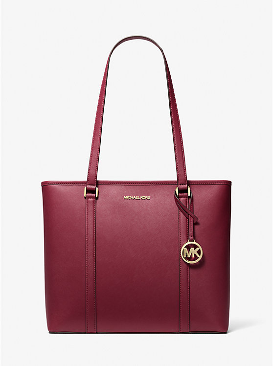 Michael Kors Sady Medium Saffiano Leather Women Tote Bag BERRY | USANWK1268