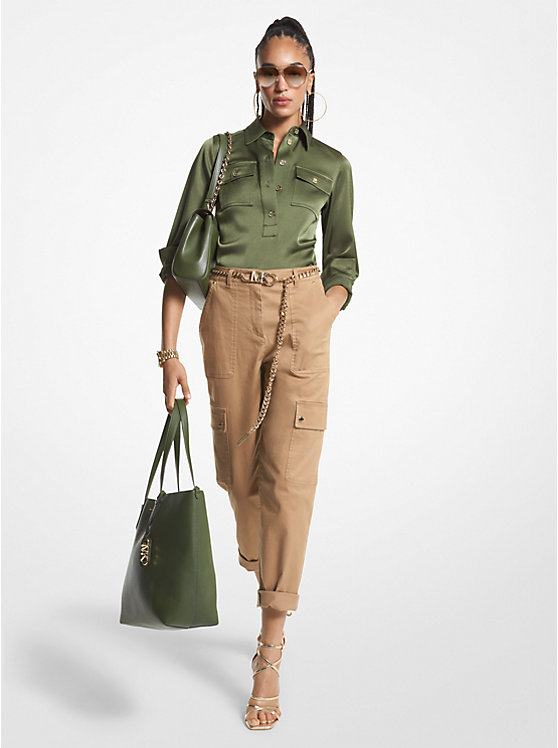 Michael Kors Satin Women Shirt JADE | USACTU1473