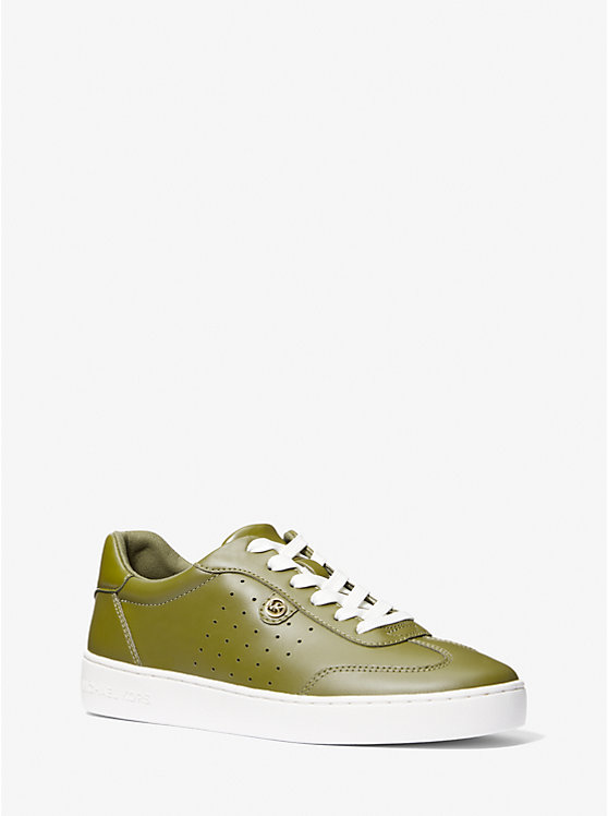 Michael Kors Scotty Leather Women Sneakers SMOKEY OLIVE | USASGY2012