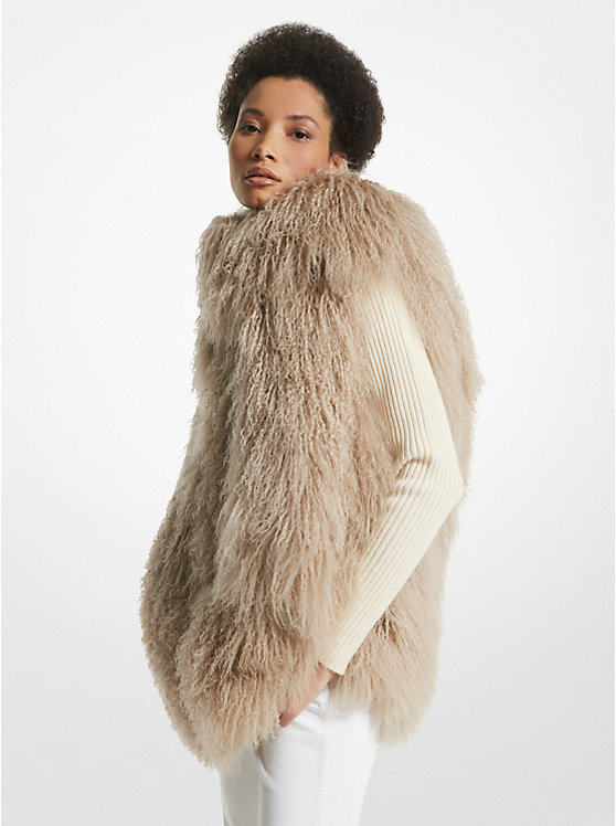 Michael Kors Shearling Vest Women Jacket CAMEL | USAILC1407