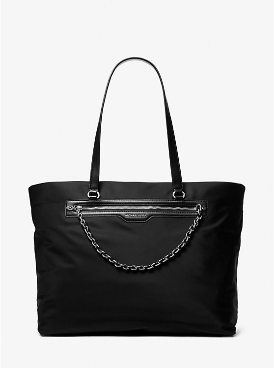 Michael Kors Slater Extra-Large Recycled Nylon Women Tote Bag BLACK | USAMQL1269