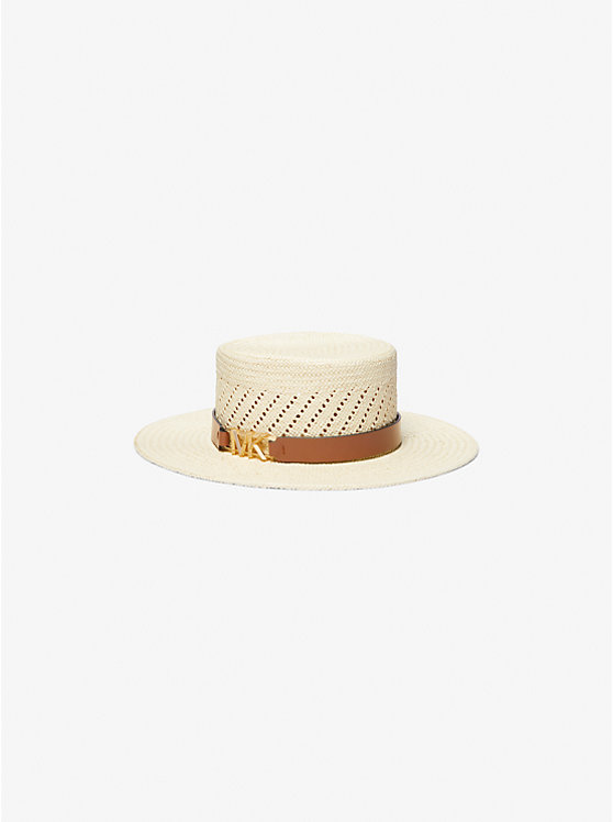 Michael Kors Straw Women Hat NATURAL/LUGGAGE | USAVRY1013