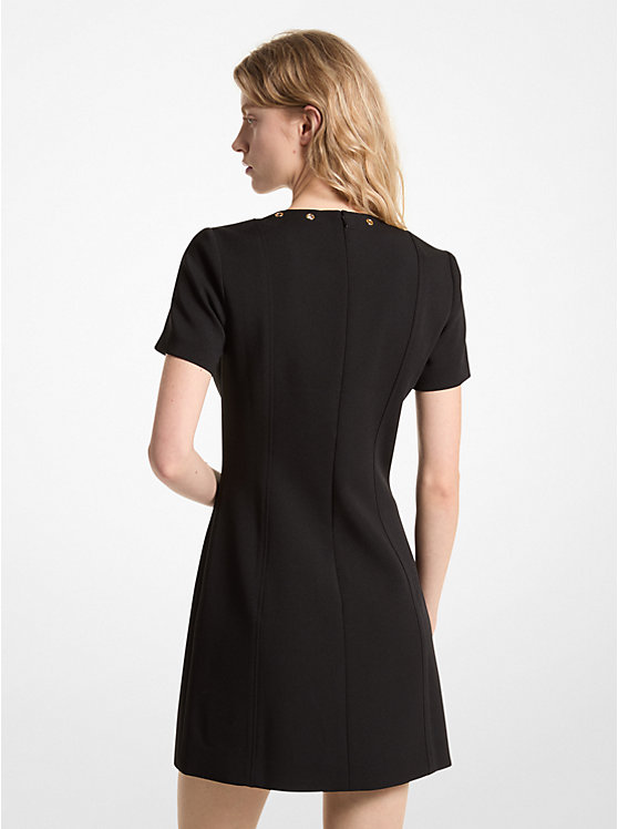 Michael Kors Stretch Crepe Lace-Up Women Dress BLACK | USAPJU1338