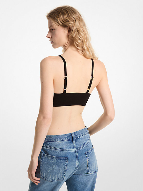 Michael Kors Stretch Knit Women Bra BLACK | USASGB1463