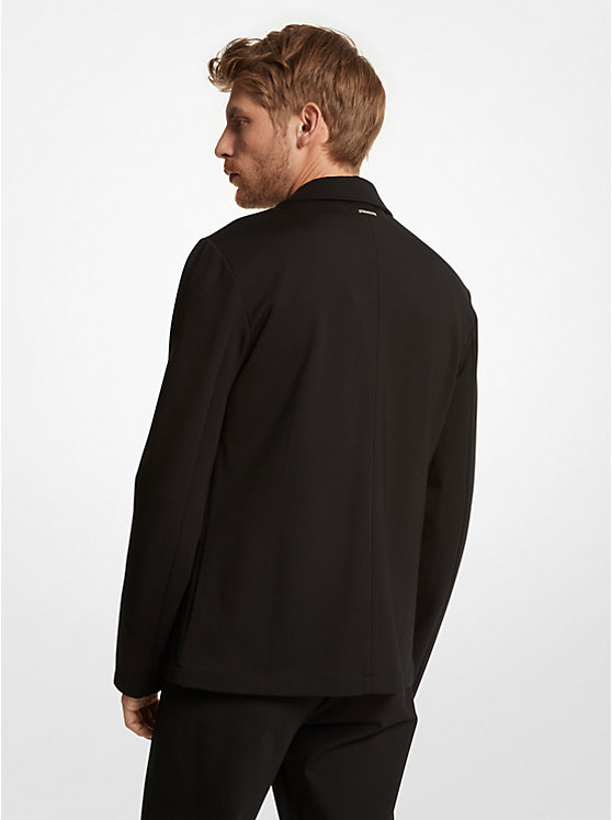 Michael Kors Stretch Ponte Blazer Men Jacket BLACK | USAJPQ2196