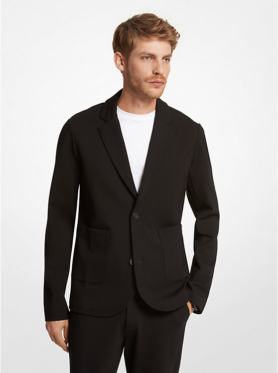 Michael Kors Stretch Ponte Blazer Men Jacket BLACK | USAJPQ2196