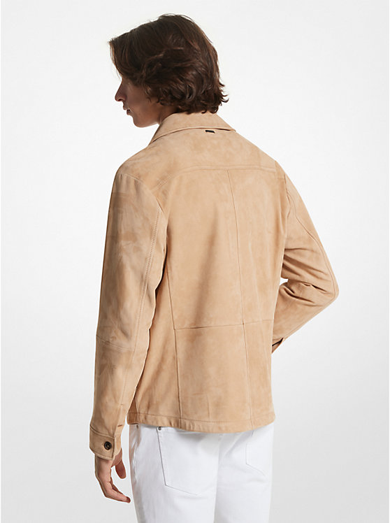 Michael Kors Suede Shirt Men Jacket BUFF | USALIE2198