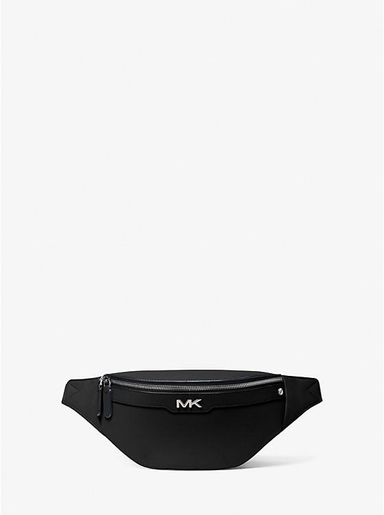 Michael Kors Varick Small Leather Belt Men Crossbody Bag BLACK | USAWNS2126