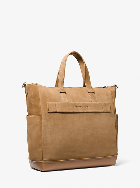 Michael Kors Varick Suede Tote Men Luggage CAMEL | USAHAW2143