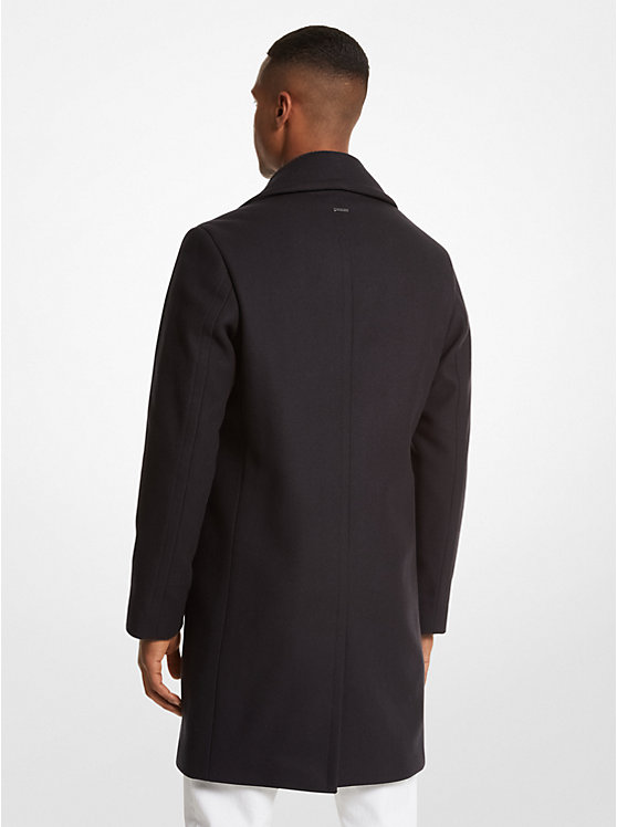 Michael Kors Wool Blend Double-Breasted Coat Men Jacket MIDNIGHT | USAZUR2199