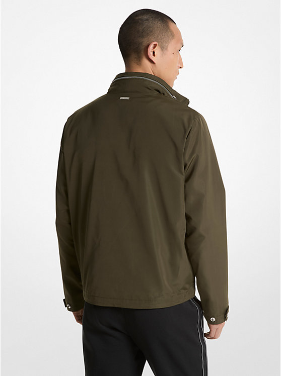 Michael Kors Woven Windbreaker Men Jacket IVY | USAXYT2200