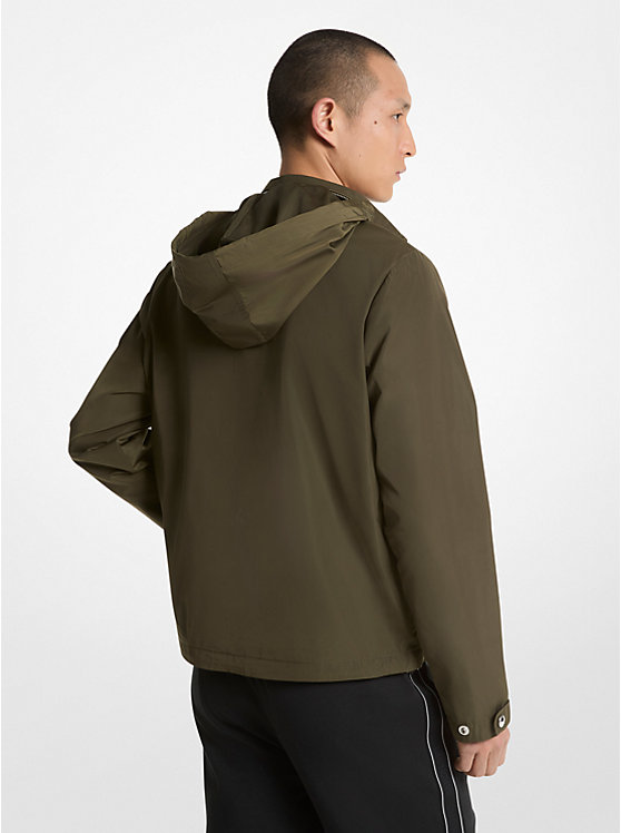 Michael Kors Woven Windbreaker Men Jacket IVY | USAXYT2200