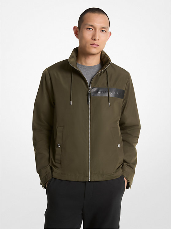 Michael Kors Woven Windbreaker Men Jacket IVY | USAXYT2200